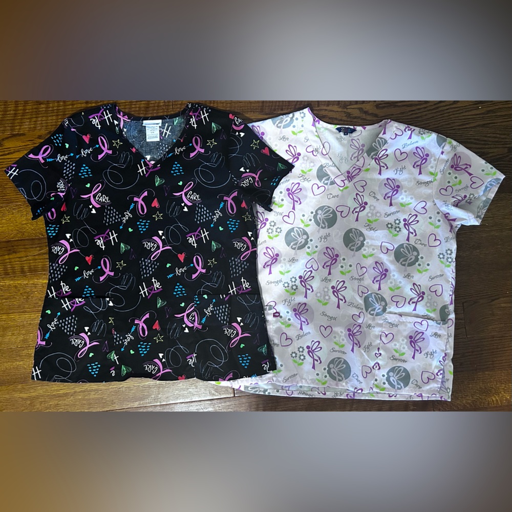 Breast Cancer Awareness Scrub Tops